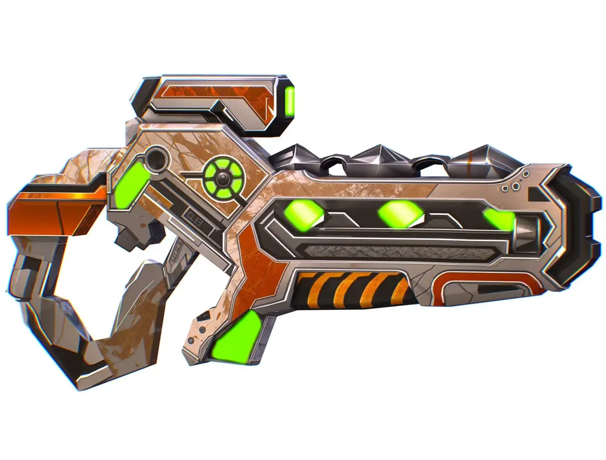 Assault rifle of the future weapon gun Nuff barrel blaster laser Low-poly 3D model order