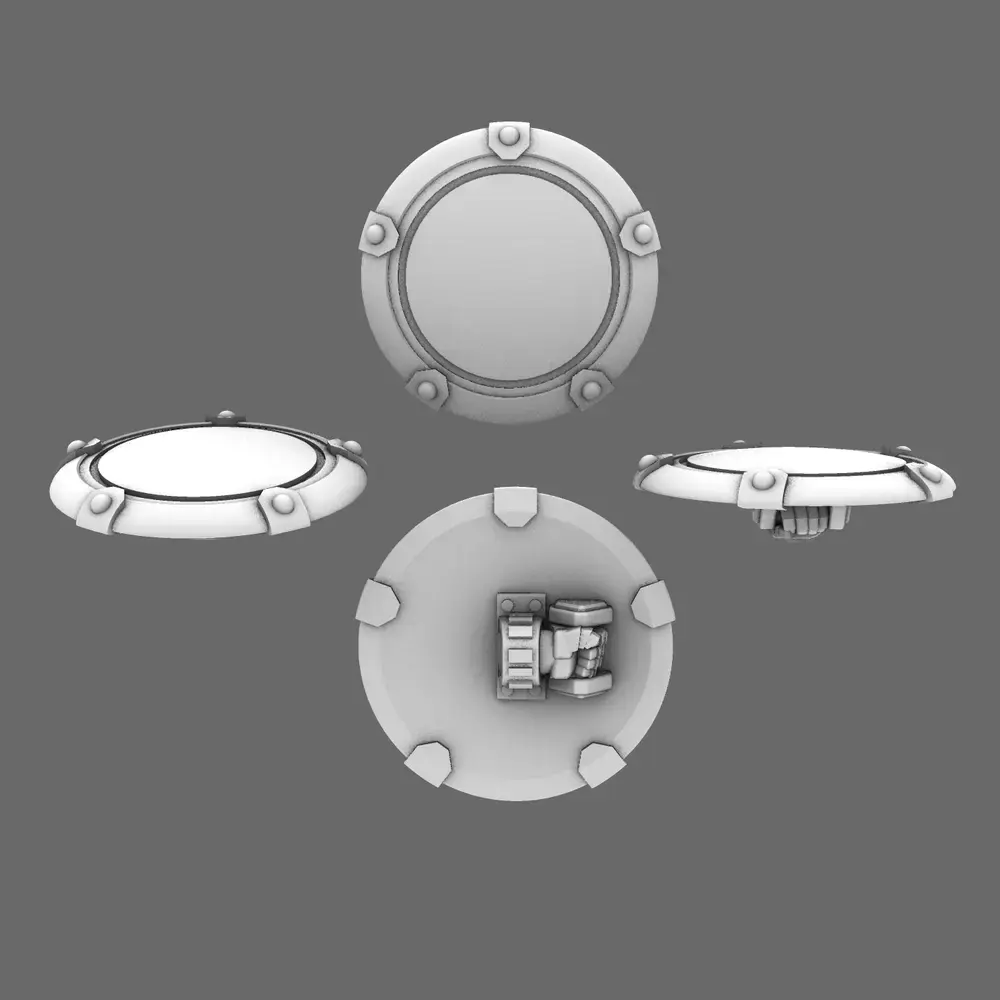 Space Knights Domed Shield Type B RIGHT 3D print model