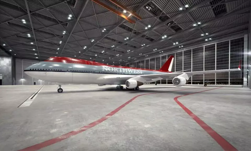Boeing 747 am73 Northwest 3D model
