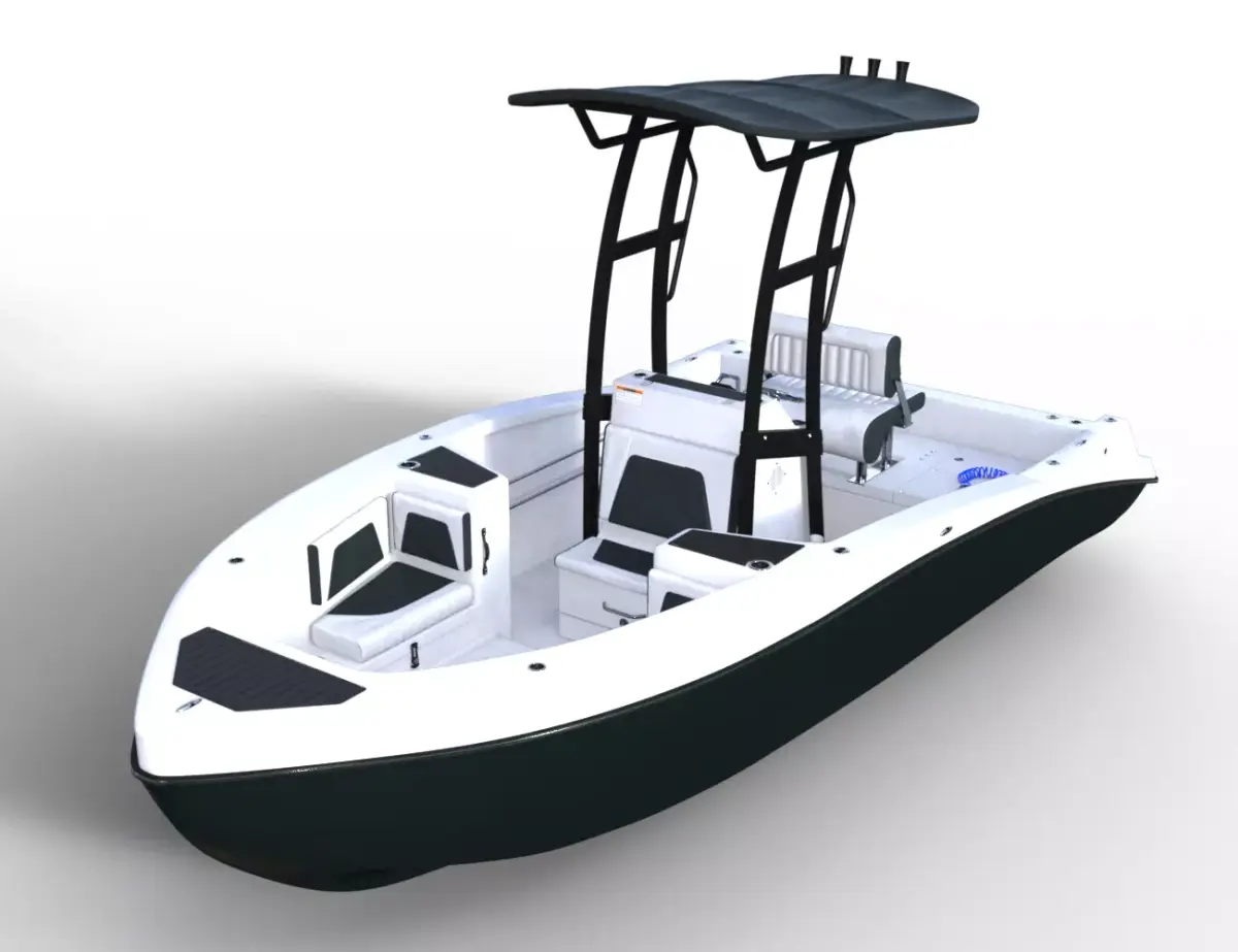 Small Fishing Center Console Boat Low-poly 3D model