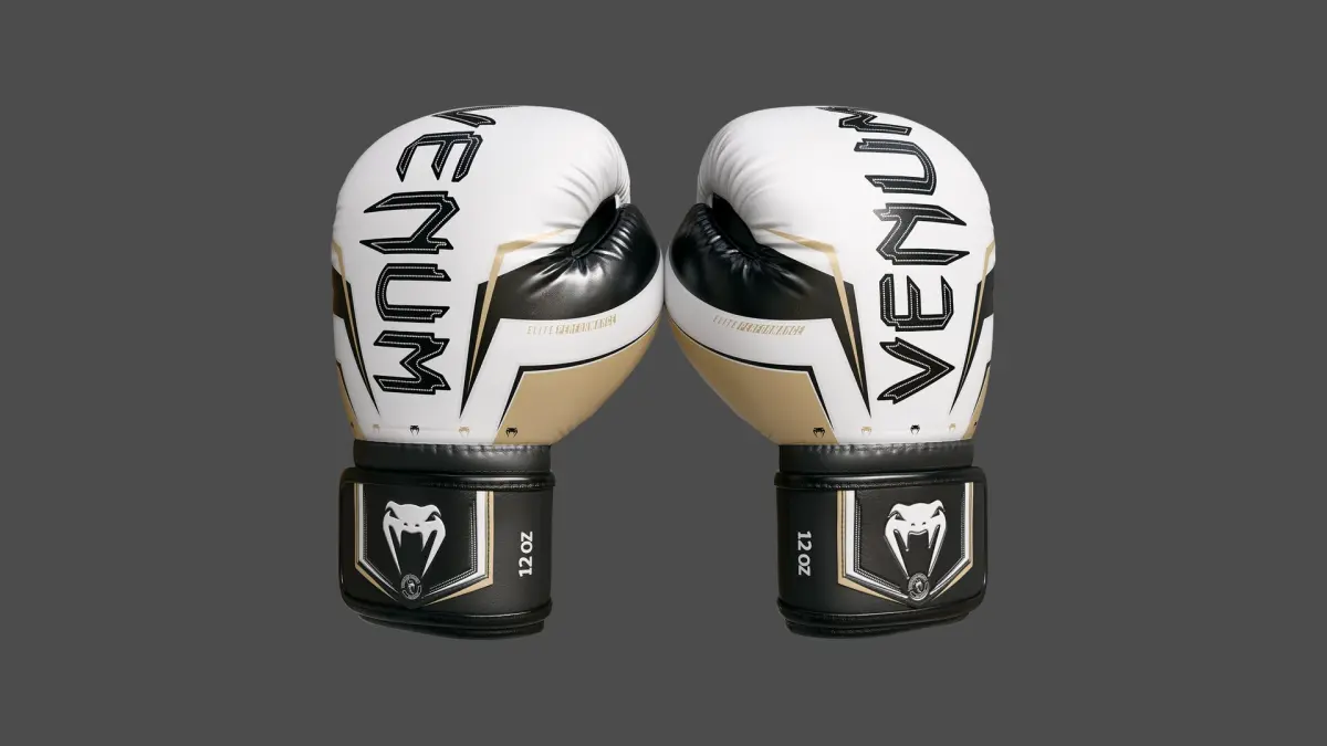 Boxing Punch Gloves White Venum Elite Evo 3D model
