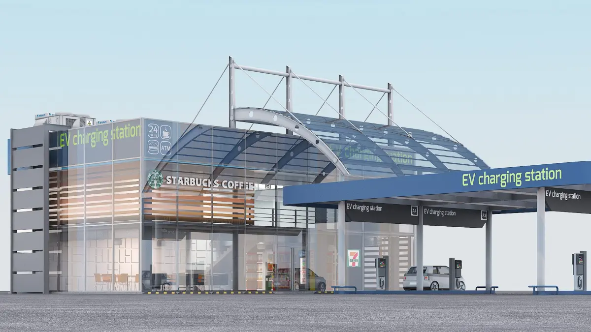 EV charging station 3D model purchase