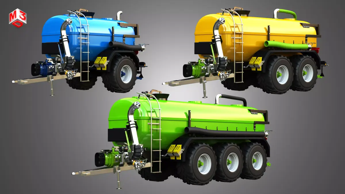 Manure Transport Trailer 3D Model Pack