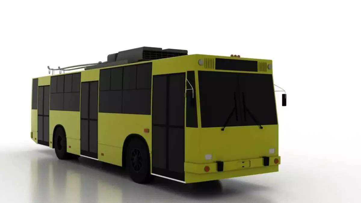 Trolleybus JUMZ-T2P Low Low-poly 3D model