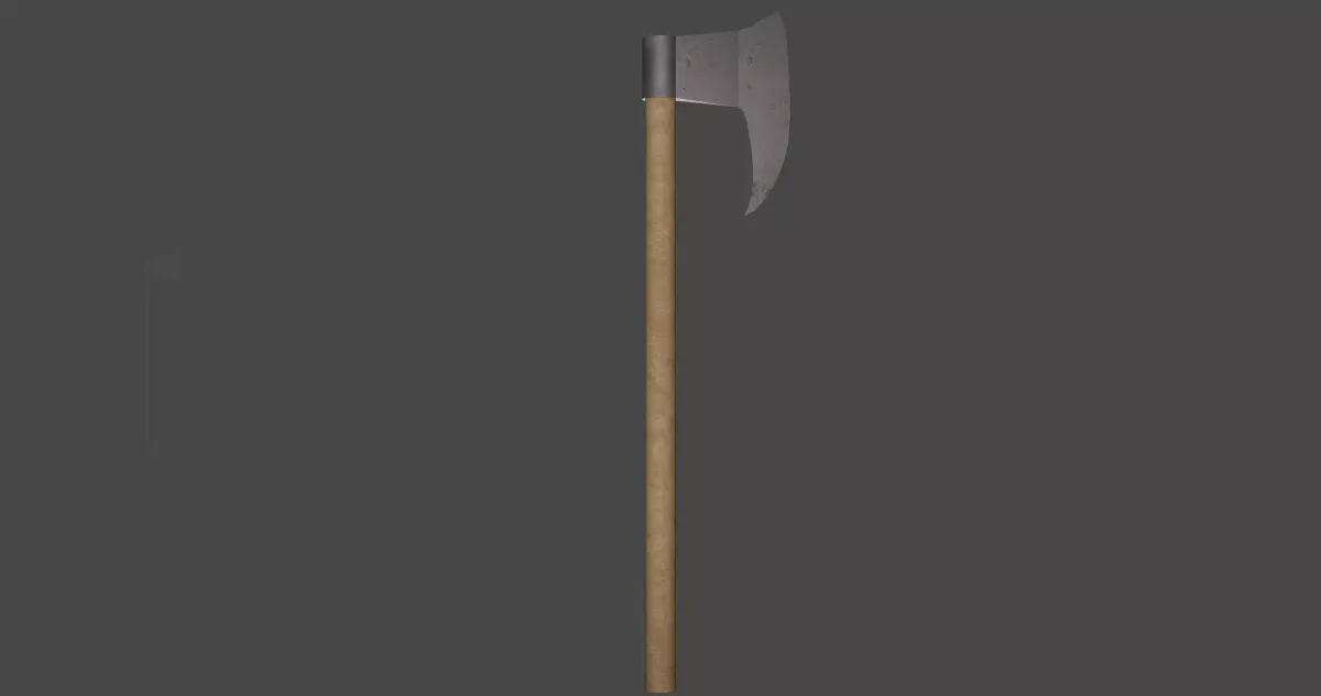 Realistic Axe Low-poly 3D model