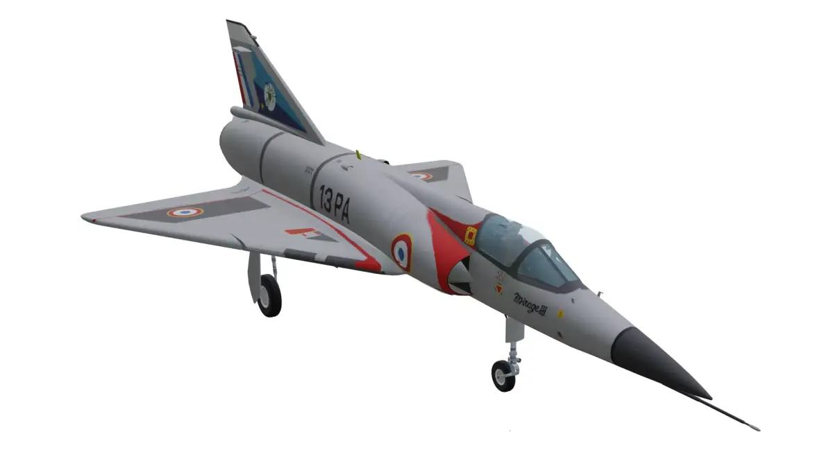 Dassault Mirage 5 Low-poly 3D model purchase