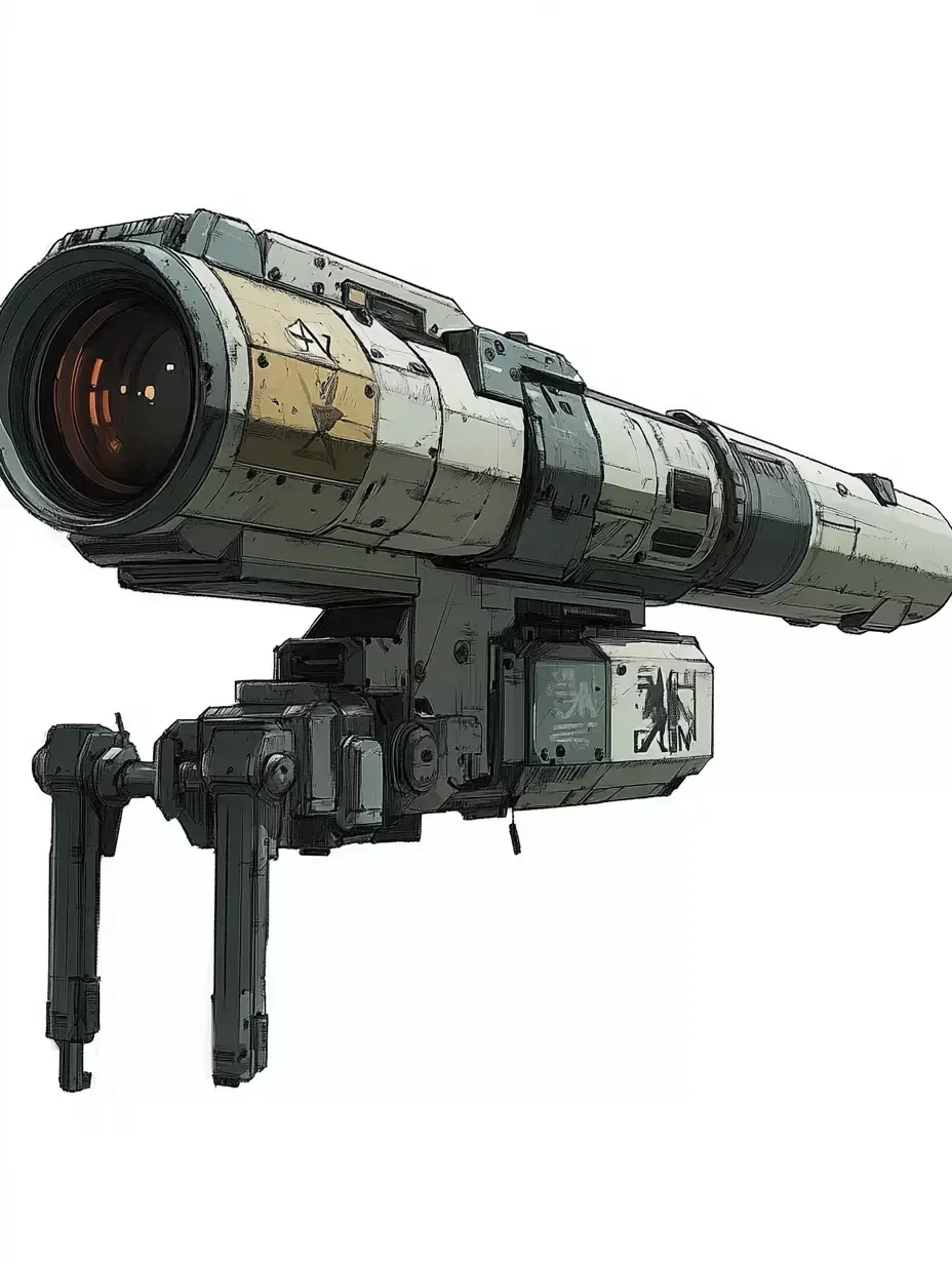 Vehicle-Mounted Military Scope - 3D Model for Games 3D model