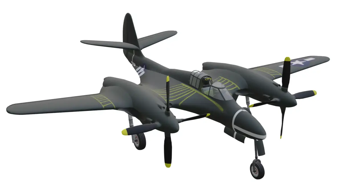 McDonnell XP-67 Low-poly 3D model purchase