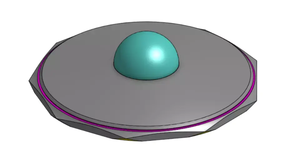 Simple UFO Flying Saucer Free 3D model