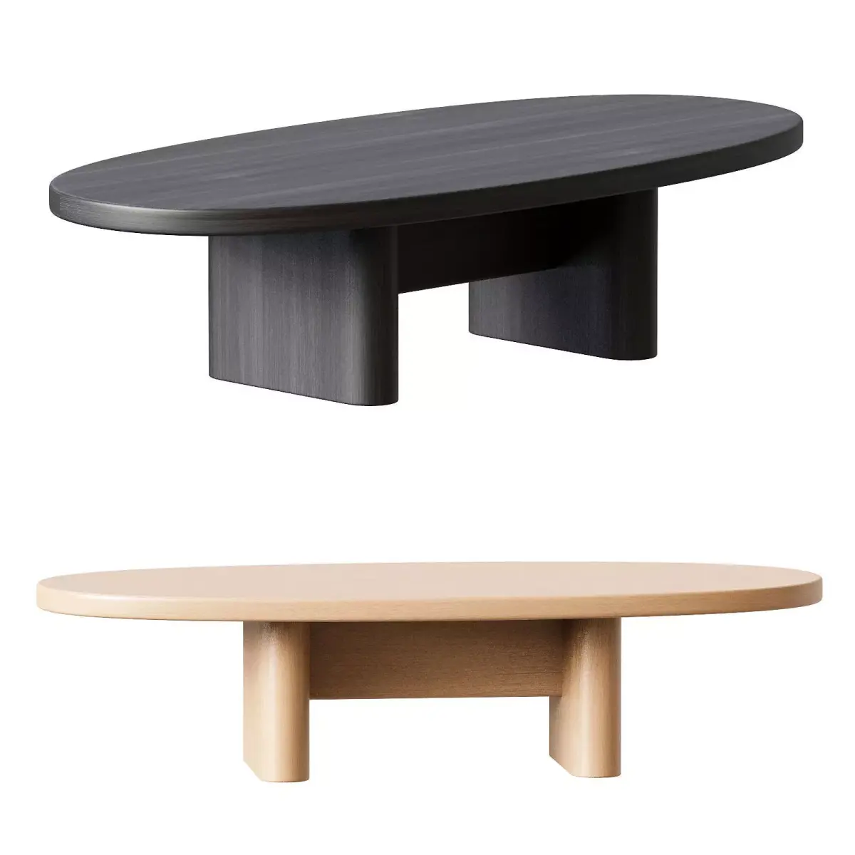 Wooden Coffee Table Fishes Series 18 by Joel Escalona 3D model