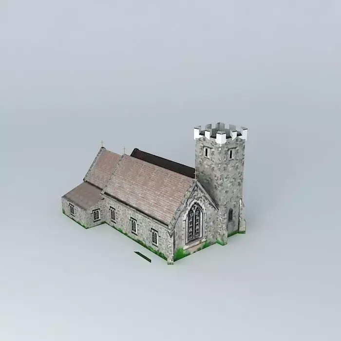 Eco Rail Church Dummy Old Steam Days Free 3D model