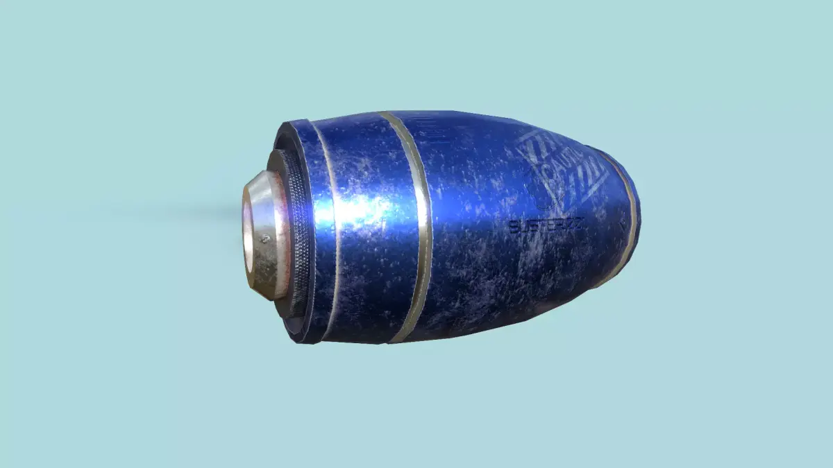 Mega Buster Blue - Hand Cannon - SciFi Blast Weapon Low-poly 3D model