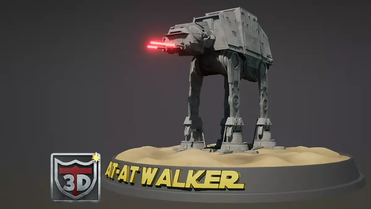 Blender 3  UE5  Star-wars AT-AT Walker Fan Art Model Guide 3D model