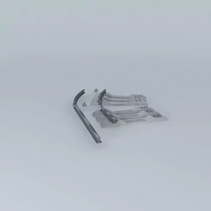 Rail Track Templates Concrete Sleepers Free 3D model