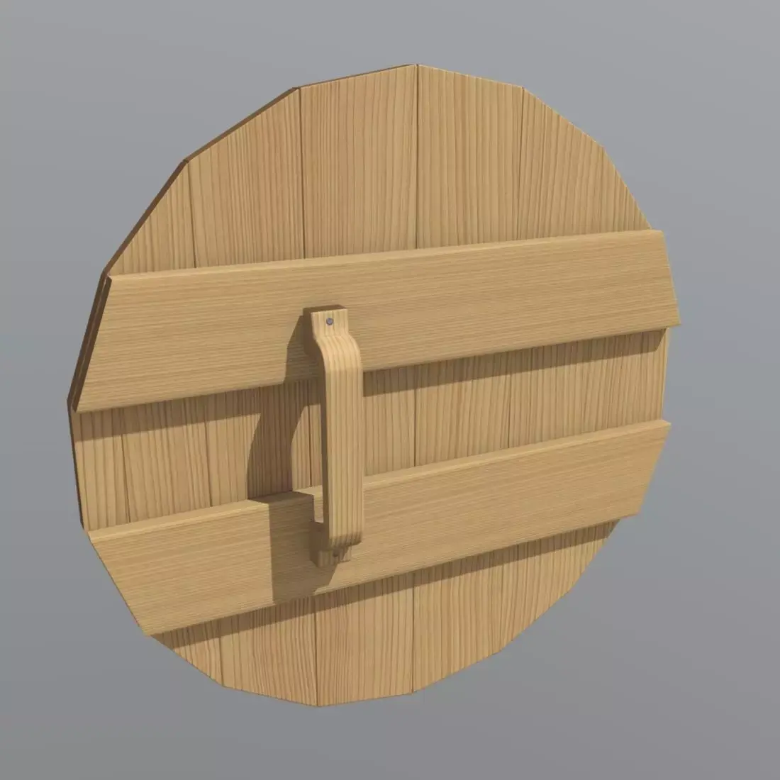 Wooden Shield Low-poly 3D model 25