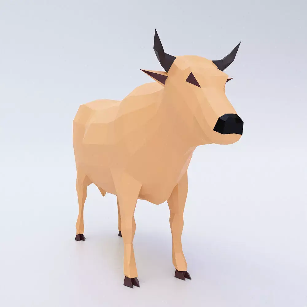 Cow animal 3d model  Low-poly 3D model purchase