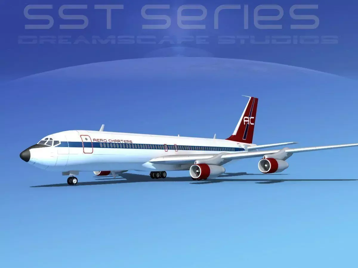 Boeing 707-320 Aero Charter SS 3D model