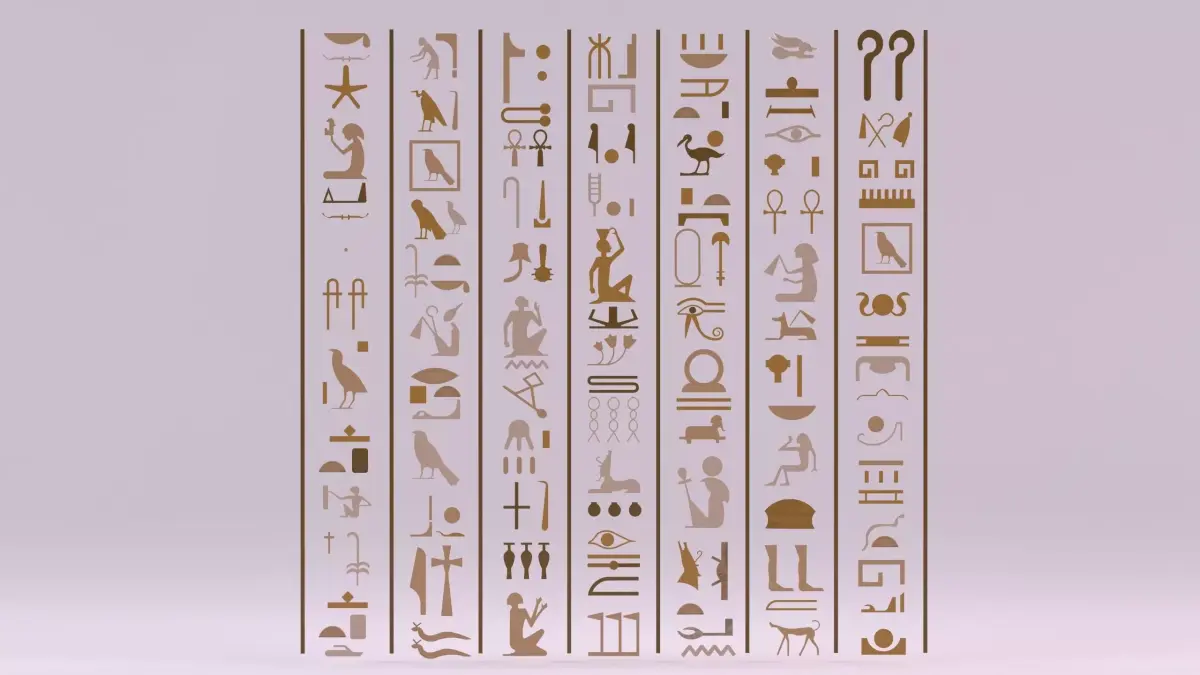Egyptian Symbols - 007 Low-poly 3D model