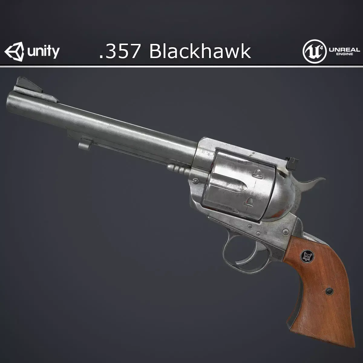 Blackhawk Magnum Low-poly 3D model
