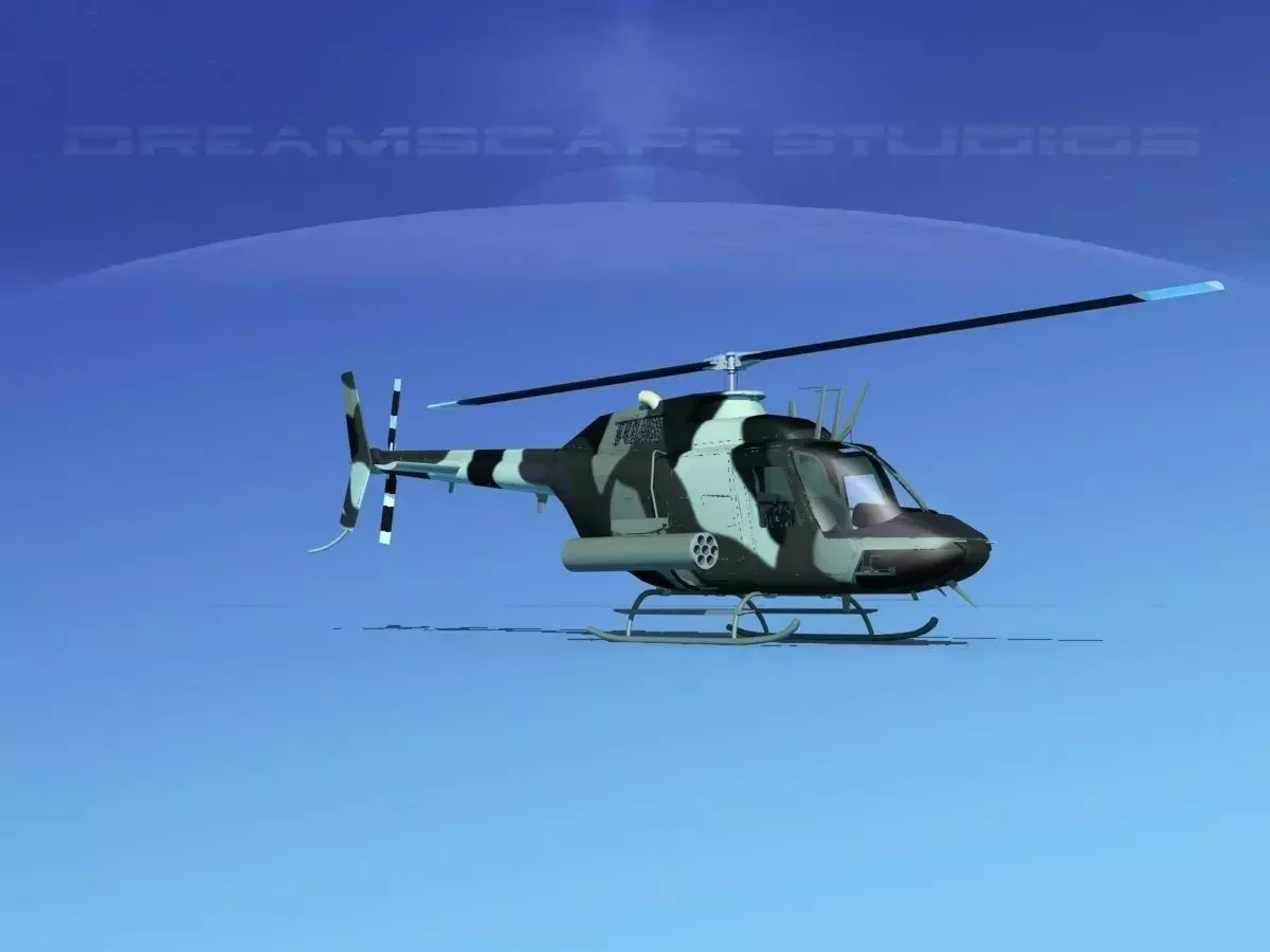 Bell OH-58B Covert 4 3D model