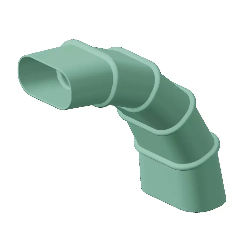 Plastic HVAC Oval Elbow Air Duct Toy 3D model