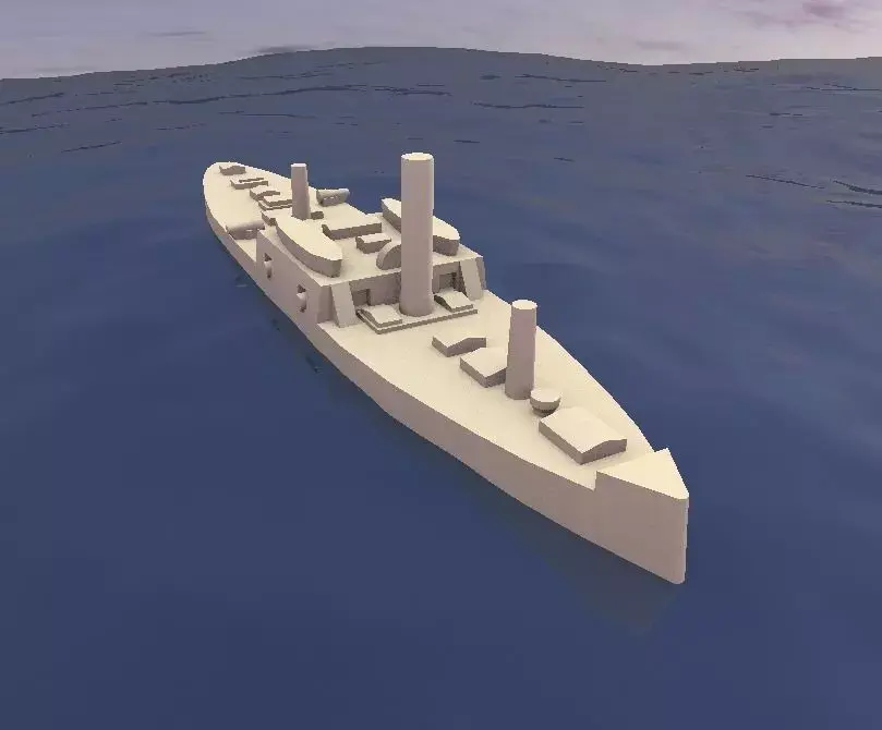 Ironclad Admiral Tamandare 3D print model