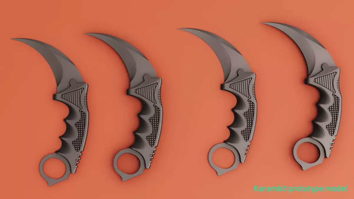 karambit knife 3D model 6
