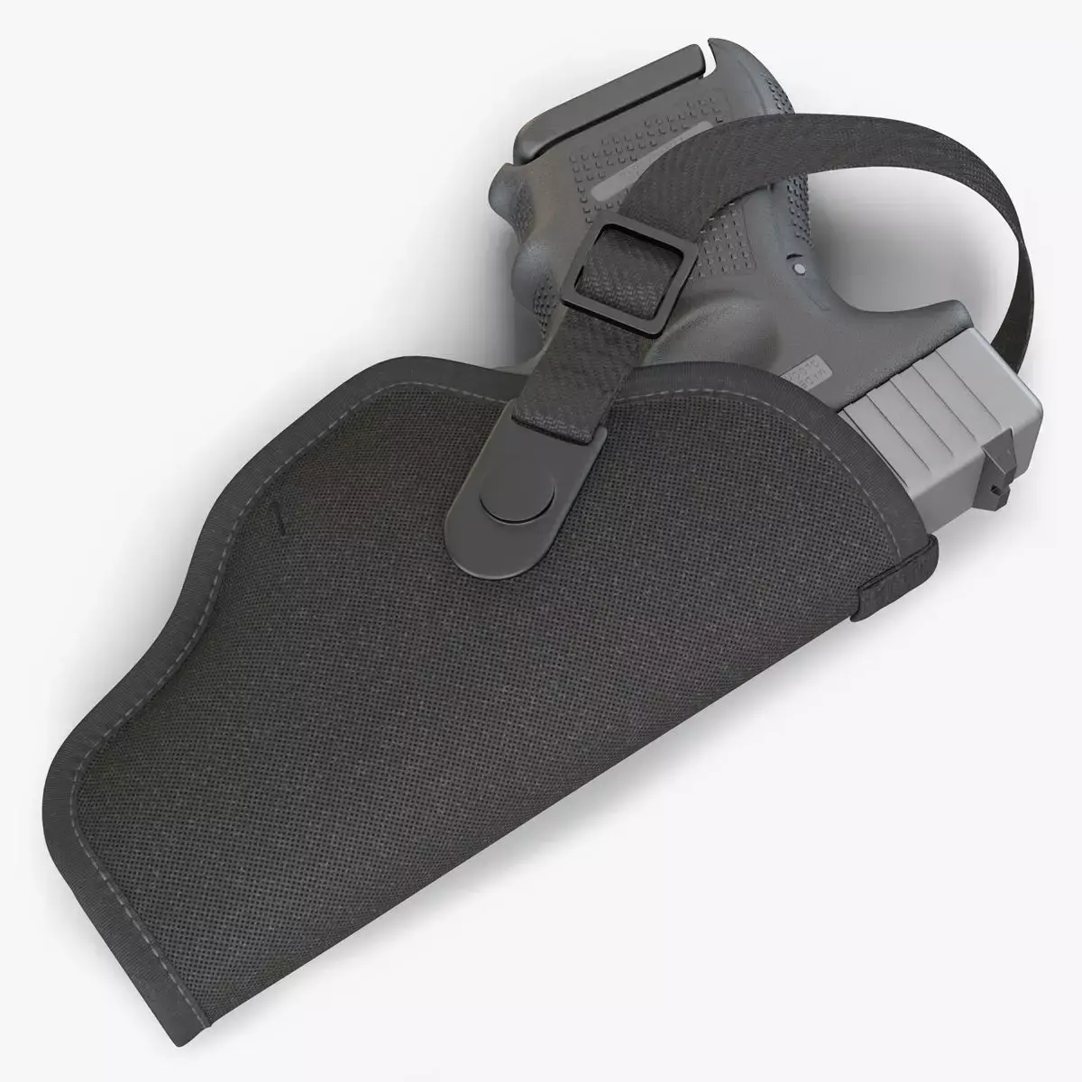 Glock 26 and Tactical Nylon Holster 3D model