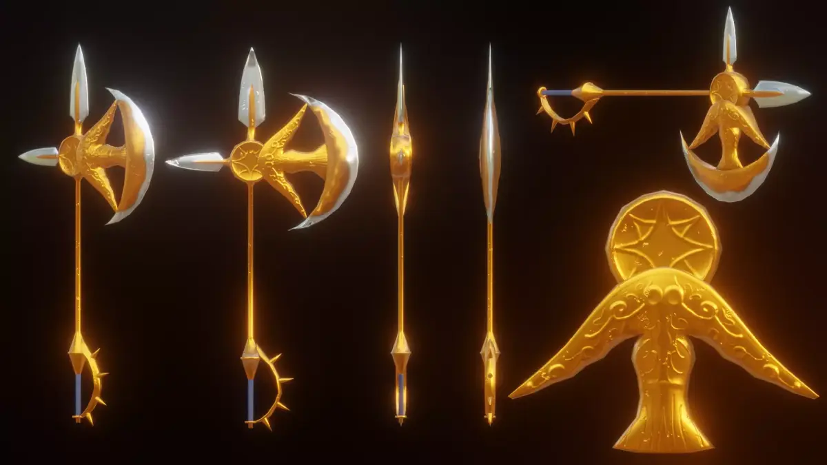 Divine Axe Rhitta Low-poly 3D model