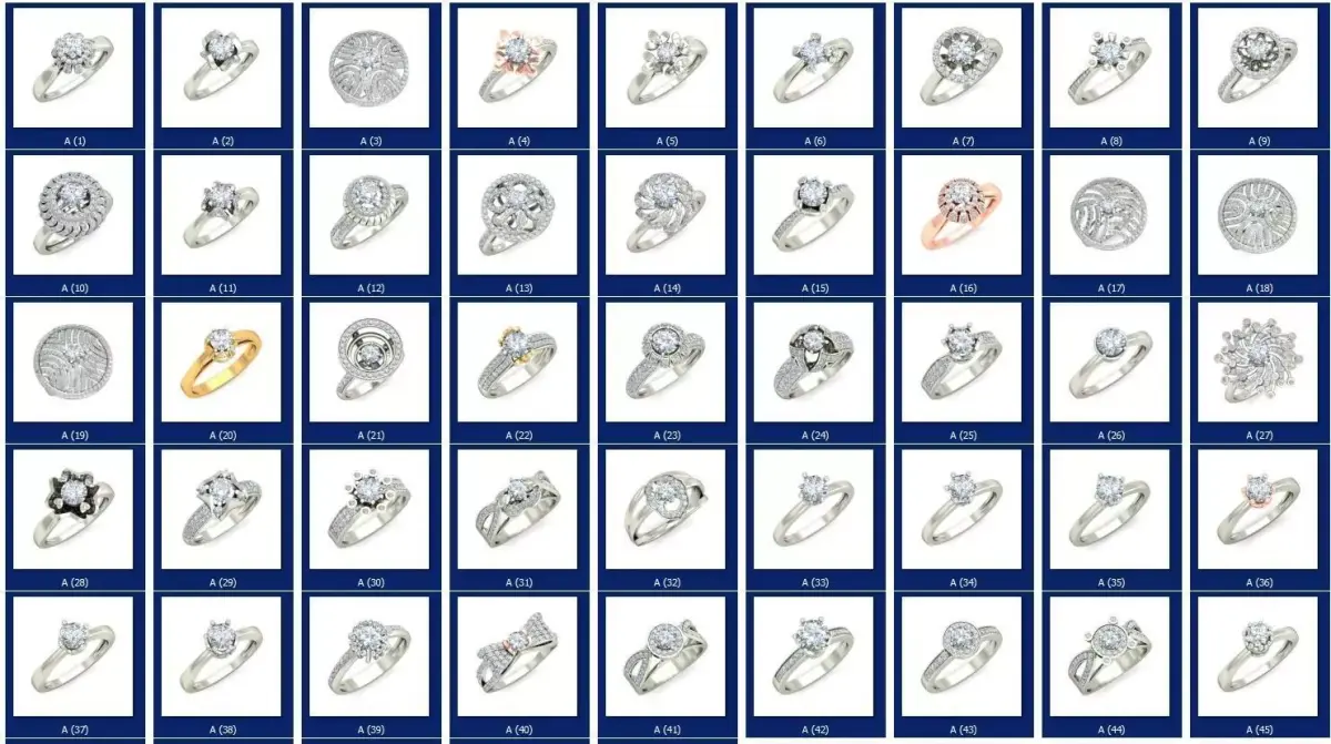 Engagement Rings 15 cad files part 01 3D print model