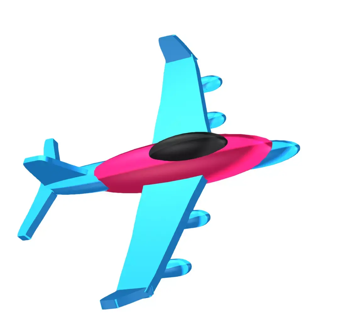 Cartoon plane 3D model order