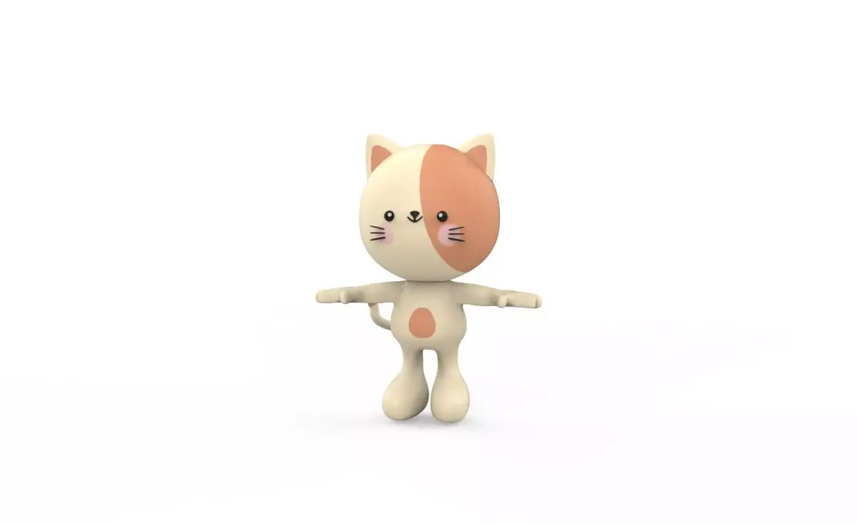 Character002 Cat Animal Low-poly 3D model