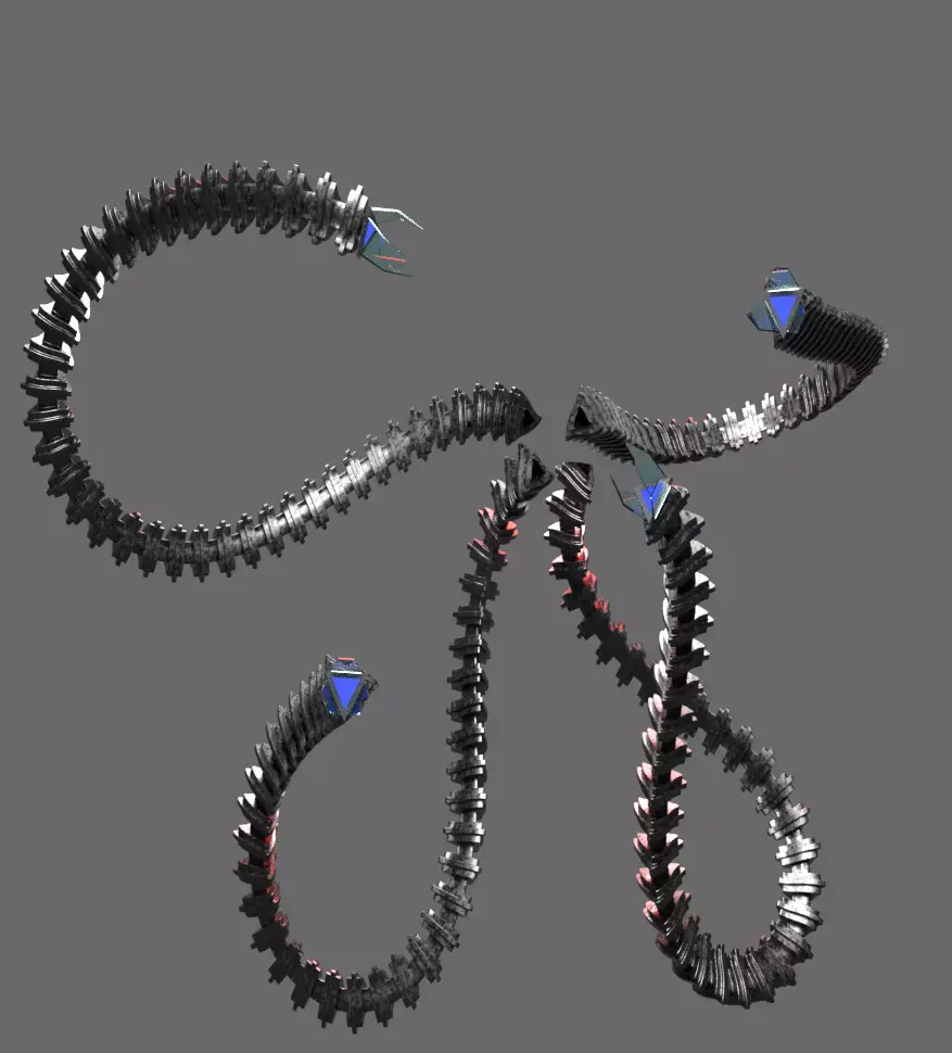 Animated Robotic Arm With Glass Claws  Free low-poly 3D model