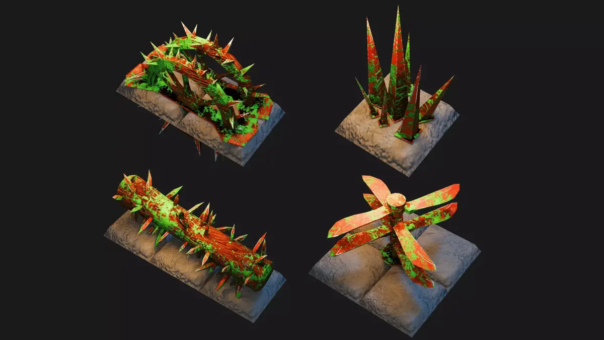 Dungeon Traps Low-poly 3D model