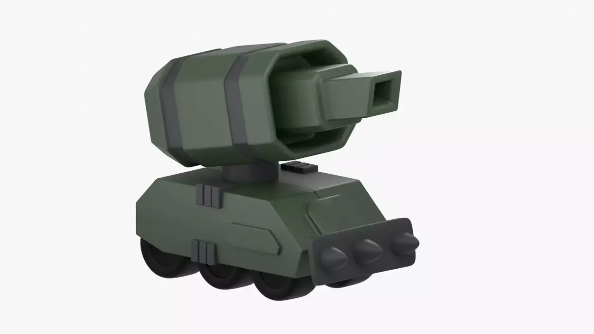 Army Tank 3D Illustration 3D model