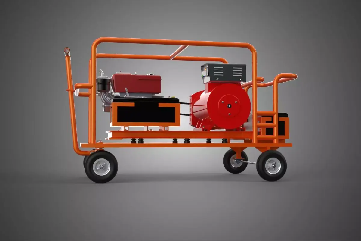 LARGE SCALE MOBILE POWERBANK EMERGENCY DIESEL GENERATOR GENSET 3D model