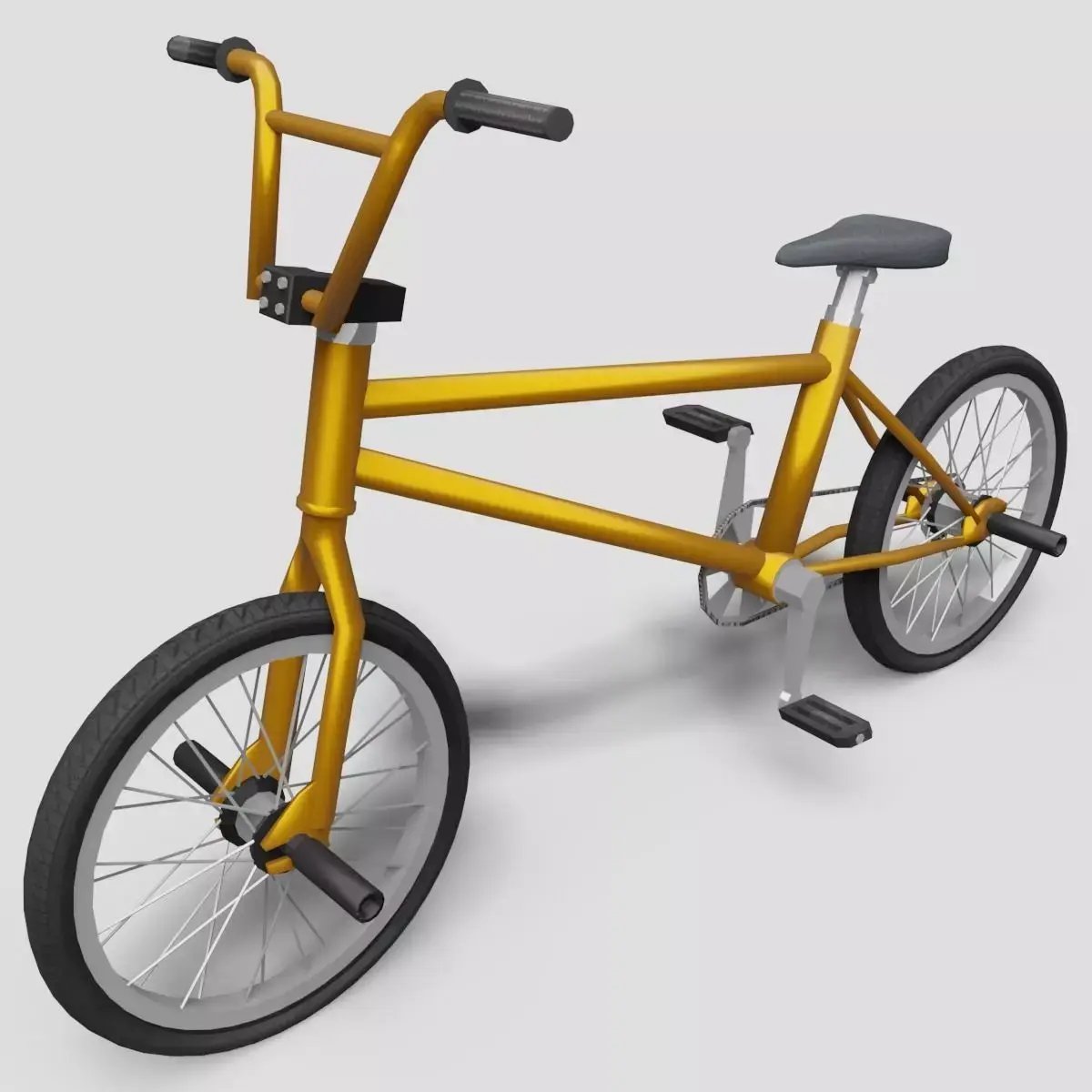 BMX Bike - Orange Low-poly 3D model