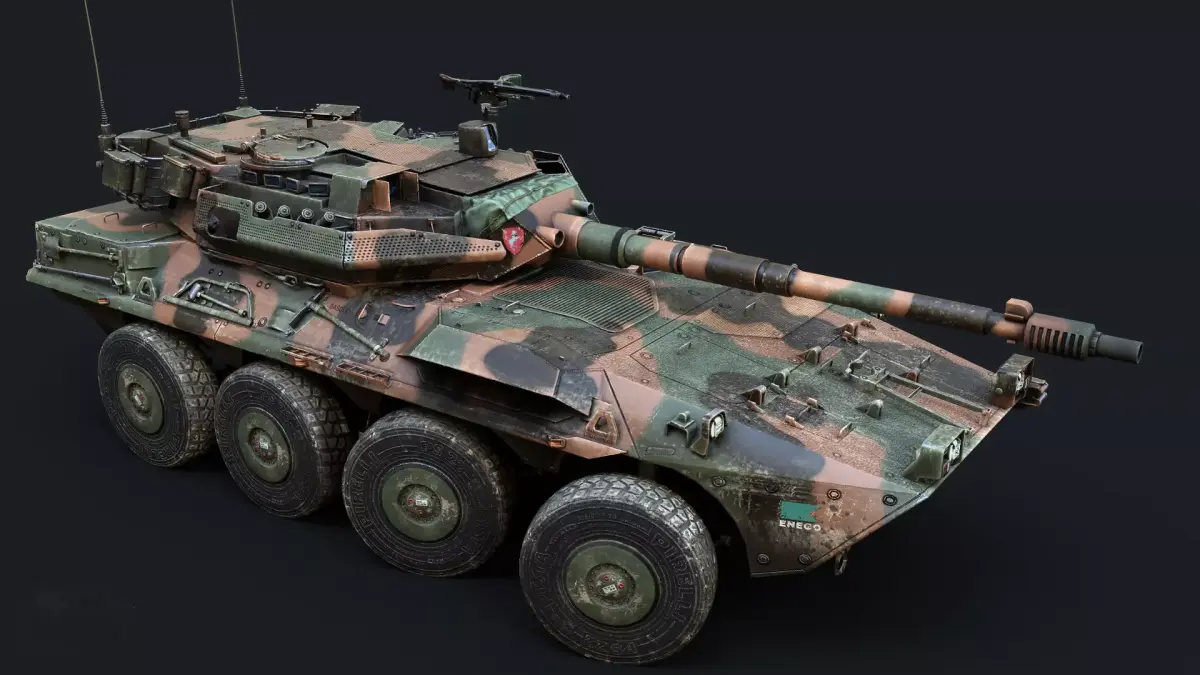 Centauro B1  Low-poly 3D model