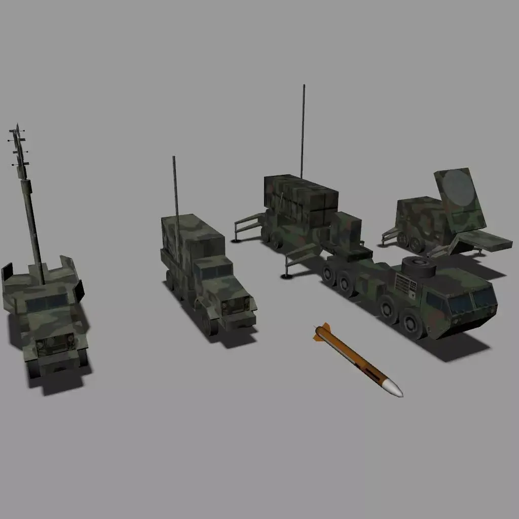 MIM-104 Patriot Low-poly 3D model purchase
