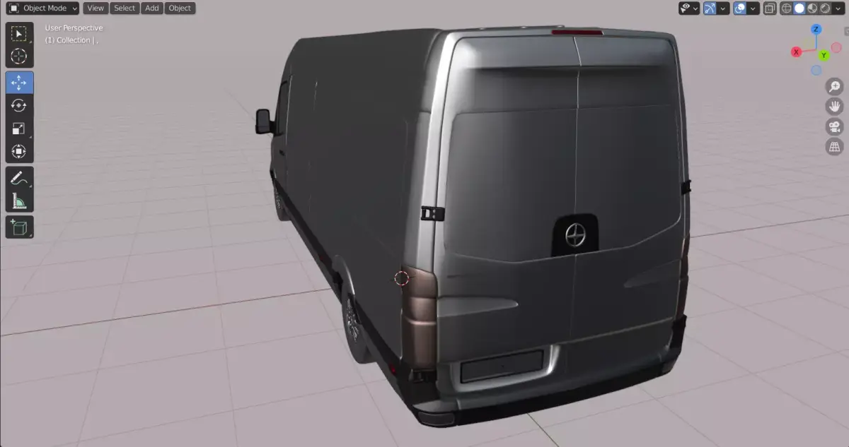 MP Van Solid Extended 2023 Low-poly 3D model