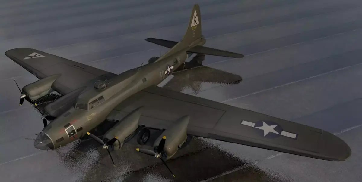 Boeing B-17F Fortress 3D model