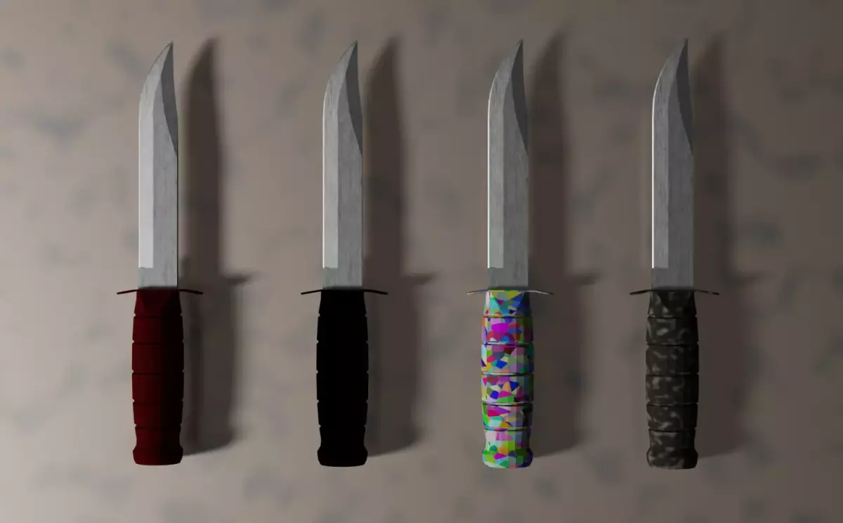 Combat Knife Free low-poly 3D model order