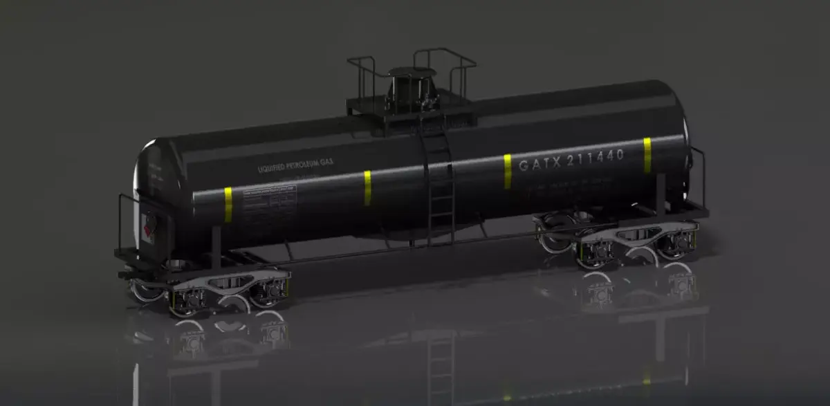GATX Railway Freight Tank  3D model
