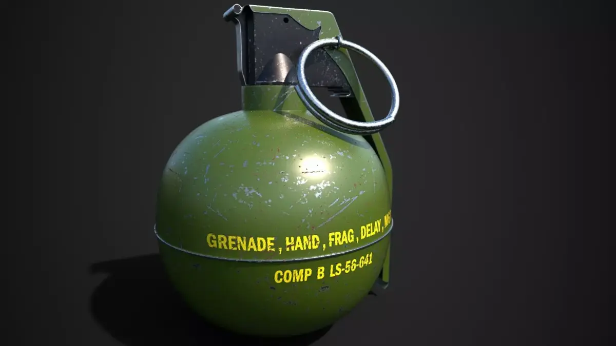 Hand Granade Free 3D model