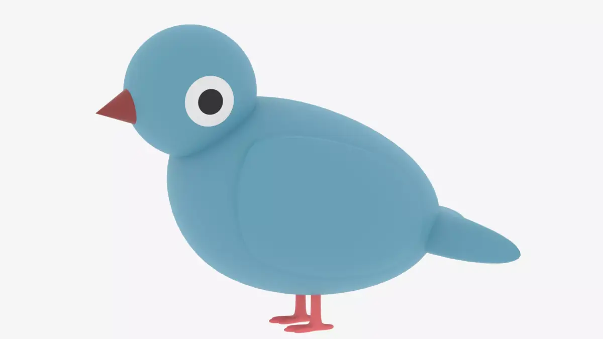 Cartoon Cute Bird 3D model buy