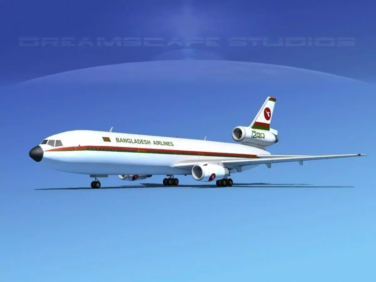 Douglas DC-10 Bangladesh 3D model