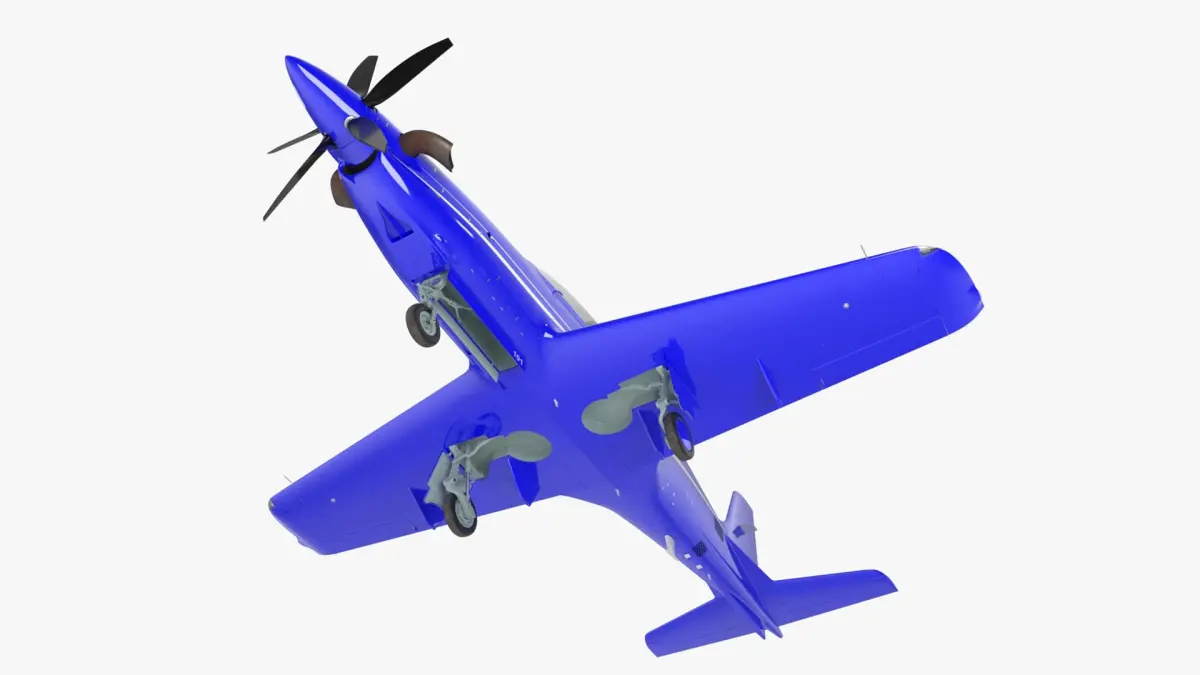 Training Aircraft Blue 3D model