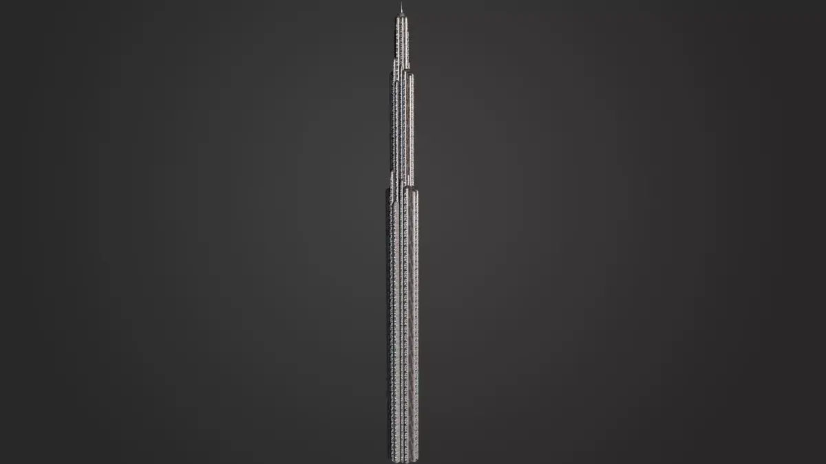 SciFi Building 8 Low-poly 3D model