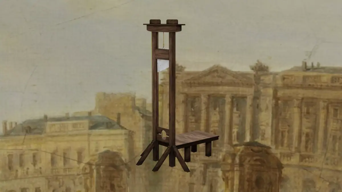 Guillotine with clean blade Free low-poly 3D model