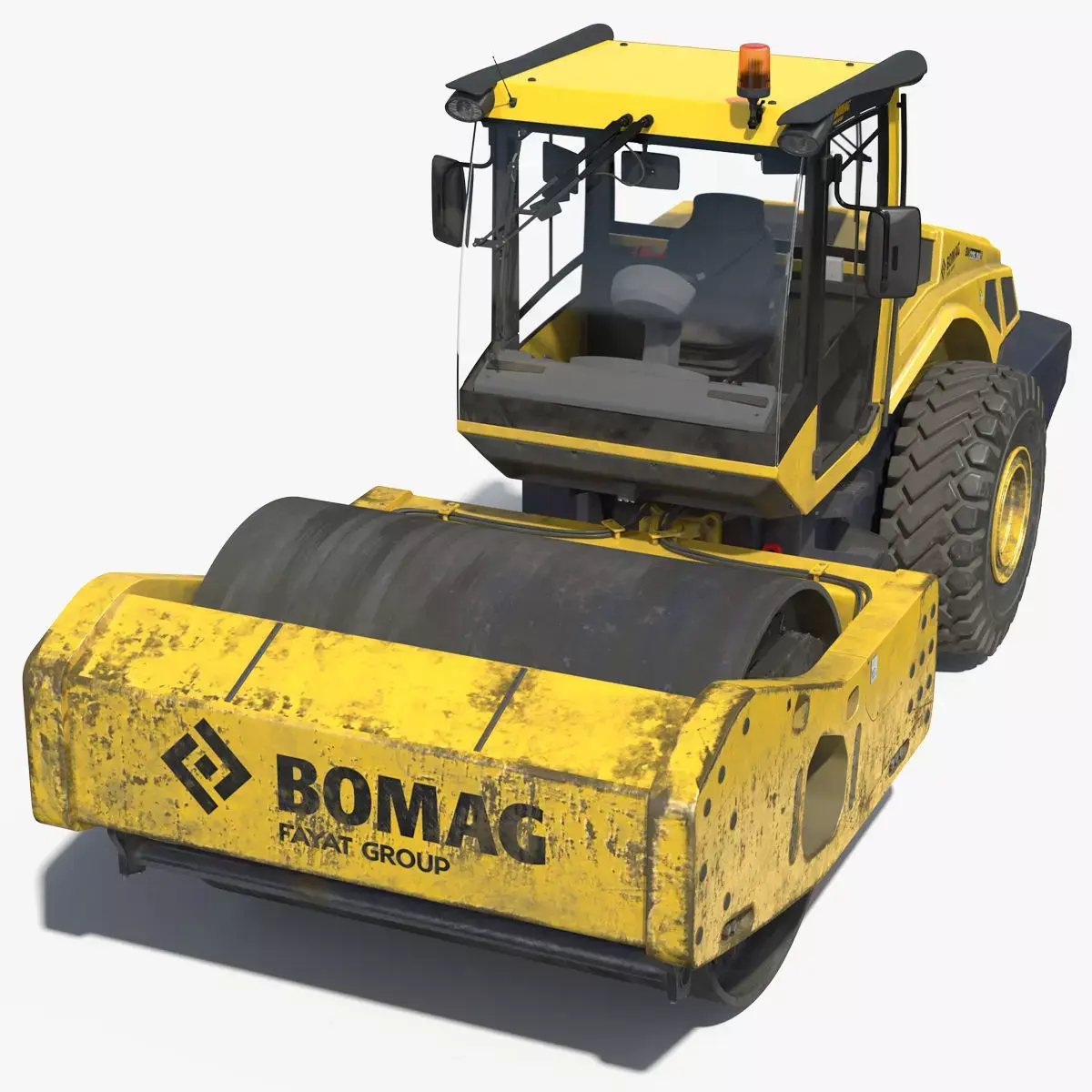 BOMAG BW226 DH5 Single Drum Compactor Dirty 3D model